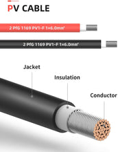 Load image into Gallery viewer, Teeyong 20 Feet 10AWG Solar Extension Cable
